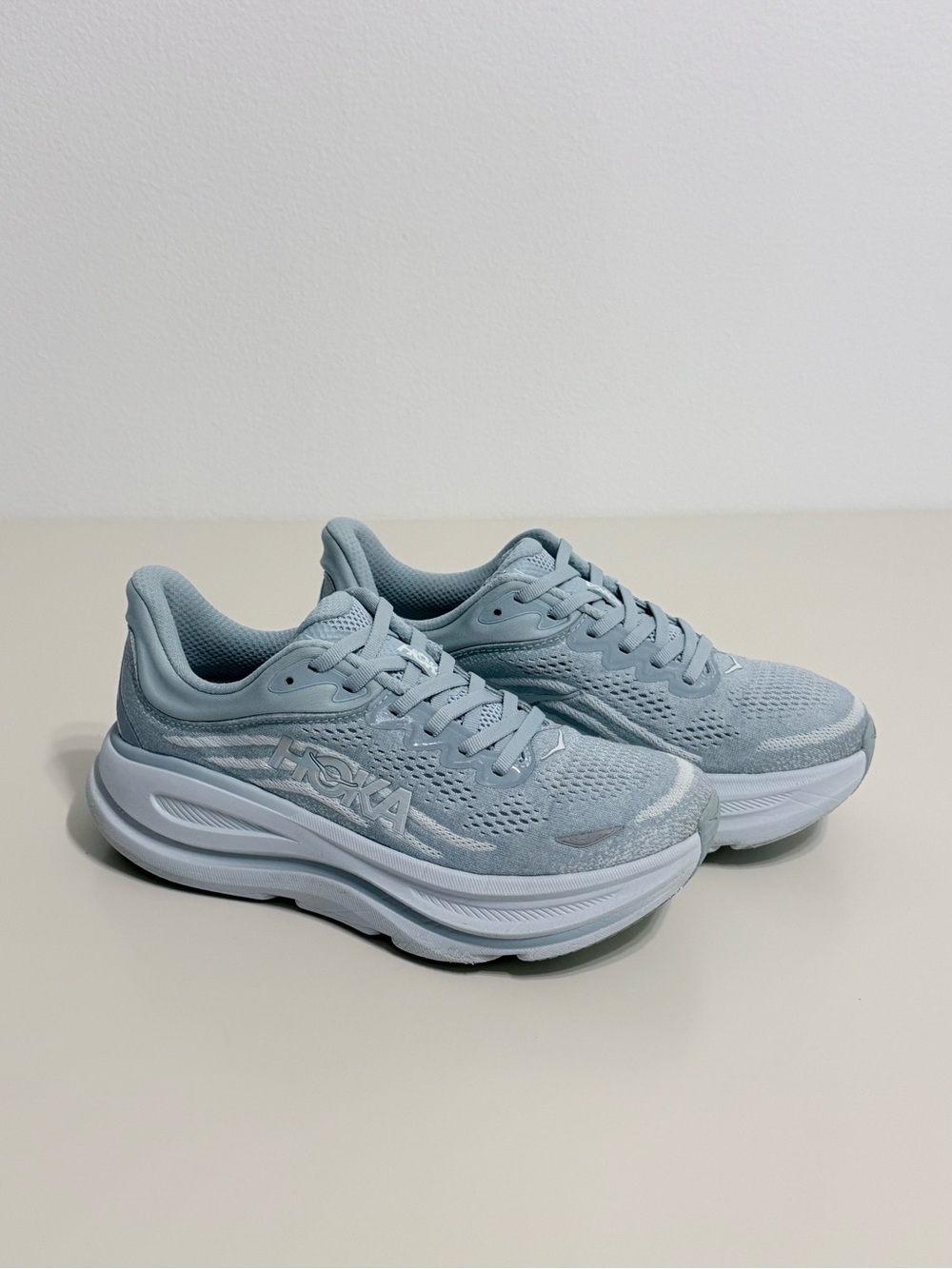 Hoka One One W Bondi 9 Drizzle Ceramic Blue Size US 7B 1162012